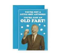 CENTRAL 23 Biglietto di compleanno per uomo anziano, con scritta in lingua inglese "Just an Old F*rt", divertente umorismo per adulti, per amici intimi, fratelli, partner, fratelli, ragazzi, amici