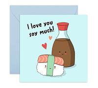 Central 23 Biglietto di compleanno per uomo donna - I Love You Soy Much - Simpatico biglietto di anniversario per marito e moglie - Biglietto di San Valentino per lui lei fidanzato e fidanzata