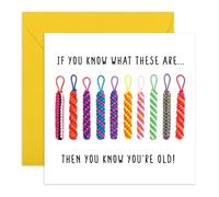 Central 23 Biglietto di compleanno retrò anni '90 - 'SCUBIDU, You're Old' - vintage divertente umorismo per adulti per donne, amici, sorella Bestie - viene fornito con adesivi