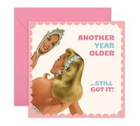 CENTRAL 23 Biglietto di compleanno umoristico - 'Another Year Older Still Got It' in stile retrò - per donne e ragazze, migliore amica, sua mamma - biglietto di compleanno divertente vintage - viene