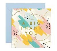 Central 23 - Biglietto di ringraziamento singolo "A Big Thank You", per infermieri, baby shower, biglietto di ringraziamento per gli amici - interno bianco - fornito con divertenti adesivi