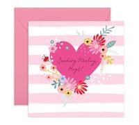 Central 23 Biglietto Guarisci presto - Sending Healing Hugs - Recupero rapido per Lui Lei - Cartoline di incoraggiamento per uomini donne - Floreale - Per amiche - Viene fornito con adesivi