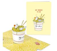 Central 23 Biglietto Pop Up Ramen - Gatto - We Ramen To Be - Divertenti Biglietti Auguri 3D Per Uomo Donna - Per Anniversario, San Valentino, Ti Amo, Amore - Viene Fornito Con Adesivi