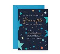 Central 23 Carte Anniversaire Beau Fils Superstar Famille Homme Étoiles Cadeau Fille Mari Avec Autocollants Par