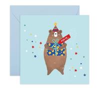 Central 23 Cartolina Auguri Uomo Donna Orso Presente Amici Marito Moglie Genitori Natale Regalo Idea Compleanno Con Adesivi