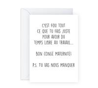 Central 23 Congé Maternité Carte Nouveaux Parents Bébé Drôle Humour Amis Vient Avec Stickers Cadeau Anniversaire Cadeau Mignon Par