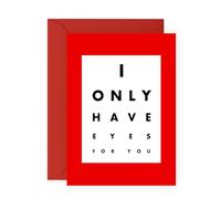 Central 23 Divertente biglietto d'amore - 'I Only Have Eyes For You' - Test oculistico - Biglietto romantico eccentrico per marito, moglie, fidanzato, fidanzata, partner, anniversario, San Valentino