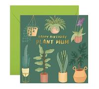 Central 23 - Divertente biglietto di auguri per la mamma con pianta - Biglietto di auguri generale - Design divertente - Viene fornito con adesivi divertenti