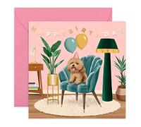 Central 23 - Divertente biglietto di compleanno "Birthday Dog" - Carino e stravagante - Him Her Her Hum Dad, marito, moglie, fratello, sorella, scherzo umoristico Witty Pun Banter 21°, 30esimo 40°