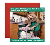 Central 23 - Divertente biglietto di compleanno - Don't Worry About The Dishes - marito, moglie, fratello sorella,