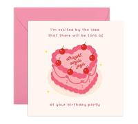 CENTRAL 23 Divertente biglietto di compleanno per donna single, con torta per ragazzi singoli, per amici, sorelle, colleghe, colleghe, ragazze, donne, migliore amica, scherzo, viene fornito con