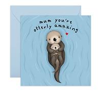 Central 23 - Divertente biglietto di compleanno per la mamma, con scritta in lingua inglese “Mum you're Otterly Amazing”, biglietto di compleanno per la mamma, biglietto di compleanno per la mamma