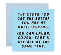 Central 23 Divertente biglietto di compleanno - The Older You Get The Better At Multitasking - Scherzo di compleanno umoristico sull'età per uomini, donne, amici, fratello, sorella, viene fornito con
