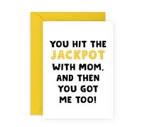 CENTRAL 23 Divertente biglietto - "Mom" Jackpot - per papà che vincono il jackpot in ogni modo - perfetto per celebrare una mamma straordinaria, ideale per ogni occasione o semplicemente perché -