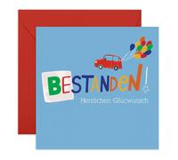 Central 23 Führerschein Glückwunsch Karte Bestanden Sohn Tochter Freund Junge Kommt Mit Aufklebern Geburtstagsgeschenk Niedliches Geschenk Von