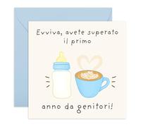 Central 23 Genitorialità Biglietto Nuovi Genitori Primo Anno Mamma Papà Viene Con Adesivi Regalo Compleanno Regalo Anniversario