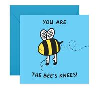 Central 23 Good Job Card - "You Are The Bee's Knees" - I'm Proud of You, Congratulations - per fidanzato, fidanzata, moglie, marito, bambini, amici, viene fornito con adesivi
