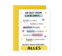Central 23 Hochzeitstag Karte - Du bist mein Alles - Valentinstag Karte für Ehemann und Ehefrau - Geburtstagskarte Freund und Freundin - Ich liebe dich Geschenke - Inklusive Sticker
