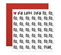 Central 23 Ich liebe dich-Karte - Liebesbotschaft für Freund oder Freundin - zum Valentinstag oder jeden Tag - romantisches Geschenk für Paare, Ehemann oder Ehefrau - lustige Aufkleber inklusive