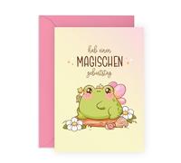 Central 23 Magische Geburtstagskarte Frosch Einzigartig Lustig Thema Wunderbar Gruß Kommt Mit Aufklebern Geburtstagsgeschenk Niedliches Geschenk Von