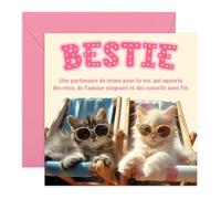 Central 23 Meilleure Amie Carte Anniversaire Chaton Mignon Douce Femme Fille Amie Vient Avec Stickers Cadeau Anniversaire Cadeau Mignon Par