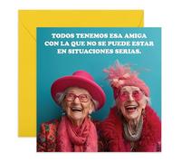 Central 23 Mejores Amigos Tarjeta Amistad BFF Hermana Hermano Graciosa Colega Viene Con Pegatinas Regalo Aniversario Lindo Regalo Por