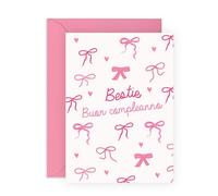 Central 23 Migliore Amica Biglietto Auguri Carino Fiocco Rosa Sorella Donna Ragazza Viene Con Adesivi Regalo Compleanno Regalo Carino