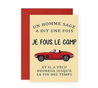 Central 23 Nouvelle carte de travail pour homme - 'UN HOMME SAGE A DIT UNE FOIS' - Carte de départ humoristique pour lui ami collègue - Retraite - Carte de félicitation - Par