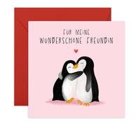 Central 23 Pinguin Geburtstagskarte Freundin Niedlich Valentinstag Partner Romantisch Kommt Mit Aufklebern Jahrestagsgeschenk Geburtstagsgeschenk Von