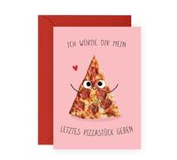 Central 23 Romantische Pizza Liebe Karte Jahrestag Geburtstag Partner Geschenkidee Ehemann Ehefrau Freund Freundin Schatz Lustiges Design Für Ihn Sie Inklusive Aufkleber Von