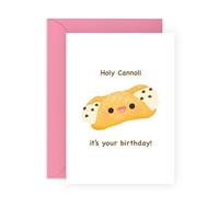 Central 23 Simpatici biglietti di compleanno per uomini e donne, per compleanno con cannoli, biglietto di auguri per mamma, sorella, nipote, regalo per lui e lei, fornito con adesivi