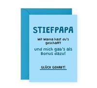 Central 23 Stiefvater Geburtstagskarte Papa Lustig Vatertag Männer Ihn Witzig Kommt Mit Aufklebern Geburtstagsgeschenk Niedliches Geschenk Von