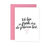 Central 23 Tochter Geburtstagskarte Schleife Süß Nachdenklich Freunde Ehefrau Ehemann Grüße Inklusive Aufkleber Von