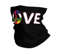 Central African Republic Flag Peace Logo Love Protezione del Viso Durevole Scaldacollo Elastico Bandana per Estivo Sports Bambini 26X30CM