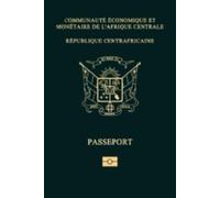 Central African Republic Passport Theme Cover Lined Hardcover 6'' x 9'' Notebook / Journal 120 pages