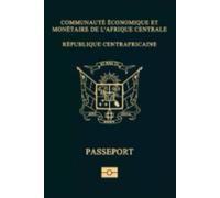 Central African Republic Passport Theme Cover Lined Softcover 6'' x 9'' Notebook / Journal 120 pages