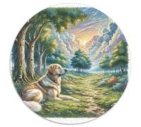 Central Asian Dog 1000 Pezzis Animal Rotonda Puzzle Per Adulti Animali Educativo Difficile E Impossibile Idea Regalo Per Lei O Lui 1000pcs (67.5x67.5cm)