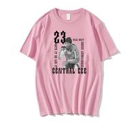 Central CEE 23 T-Shirt Wild West Album 2024 Girocollo Manica Corta Streetwear Donna Uomo Moda Tee, rosa, M