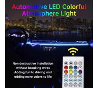 Central Control Ambient Interior Colorful LED Flow Decorative Light 110cm+35cm