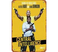 Central Intelligence (2016) Poster del film retrò targa in metallo vintage targa per bar bar casa decorazione da parete cartello arte regalo 30,5 x 20,3 cm