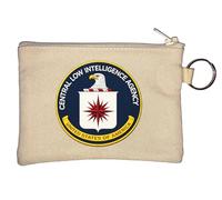 Central Low Intelligence Agency - Portamonete con emblema, colore: Beige