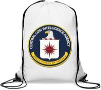 Central Low Intelligence Agency - Sacca da palestra casual con coulisse, colore: bianco