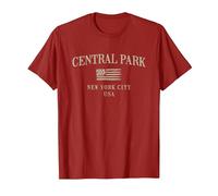 Central Park New York Maglietta, Uomo, Mirtillo Rosso, 3XL