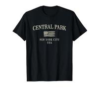 Central Park New York Maglietta, Uomo, Nero, 4XL