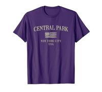Central Park New York Maglietta, Uomo, Viola, XL