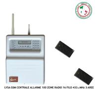 Centrale 100 Radio 16 Filo Allarme Freq 433,92 MHz LysaGSM 2 Radioc Bidirezional