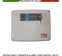 Centrale Antifurto Casa Diana 5 zone 1 Temp + 4 filo Securvera Impianto Allarme
