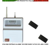 Centrale Antifurto Fr 433,92 MHz Zone 100 Radio 16 Filo LysaGSM 2 Radioc Bidirez