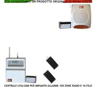 Centrale Antifurto Lysa GSM 16 Filo e 64 Zone Radio Ricambio Sirena Lamp Allarme