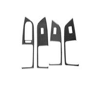 Centrale Auto Console Decorazione Rivestimento Pannello Degli Interruttori Dei Finestrini In Fibra Carbonio, Adesivi Decorativi Interni Per Golf 8 2021-2023(Black)